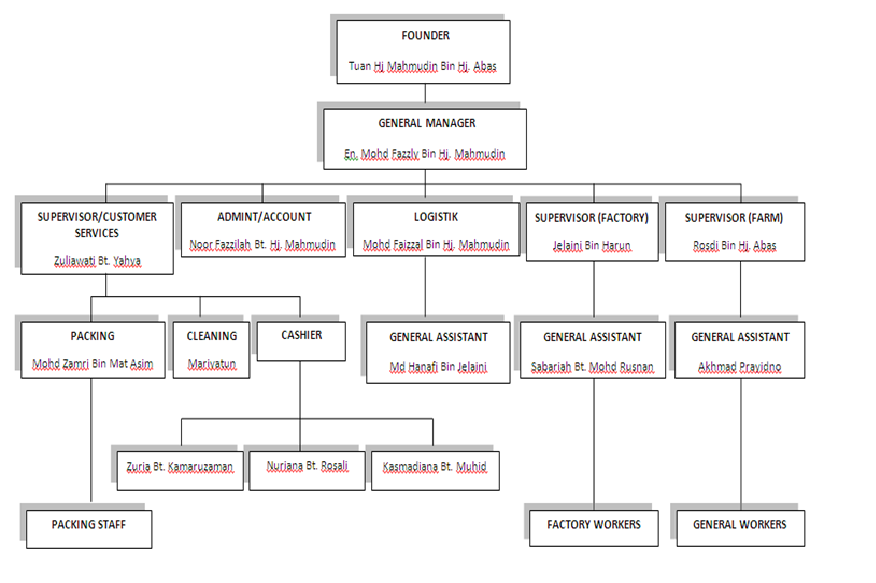 Carta Organisasi FAZZ Enterprise