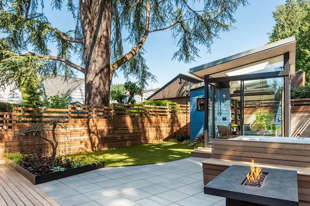 Seattle backyard reading nook