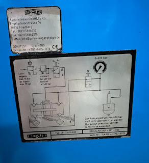 B&W 9L32/40 fuel valve test unit we have for sale , B&W 9L32/40 fuel injector tester, B&W 9L32/40 Nozzle test bad duesenpruefstand-Gerutest ideant-no 221.158 Group no-493m pos 208  works no- 1 063 223 , spec -00901 cust-code- tools for fuel injection valve for b&w 9L32/40  ,injector test unit for 9L32/40 ,make -Gerus, type-LP125/B-600 code no-c11,49024-0066 email us -idealdieselsn@hotmail.com