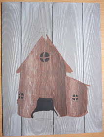 Maison,Bois,Gnome,Peinture