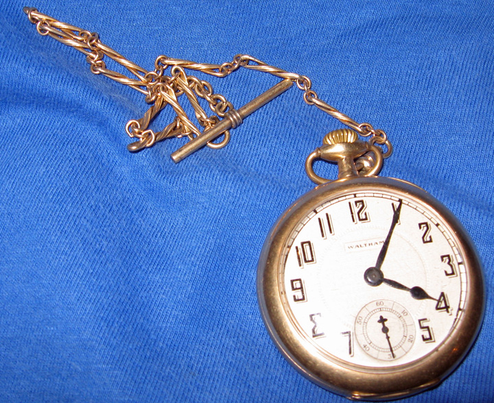 Charles Huntington Burdick's Railroad Pocket Watch given to him January 1924 upon his retirement.