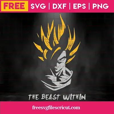 Free Dragon Ball Z Son Goku The Beast Within Svg Cutting File