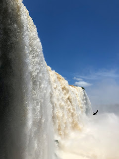 The waterfall is amazing