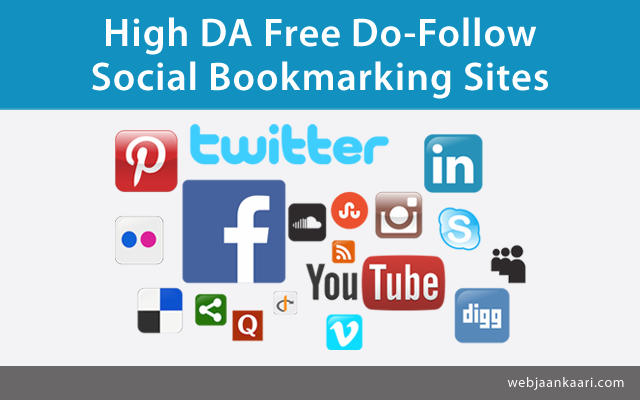 Top 20 Free High DA Social Bookmarking Websites