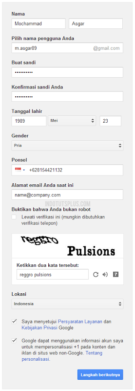 Cara Membuat Email baru Gmail 