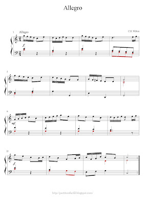 Allegro Charles H Wilton partituras piano gratis pdf