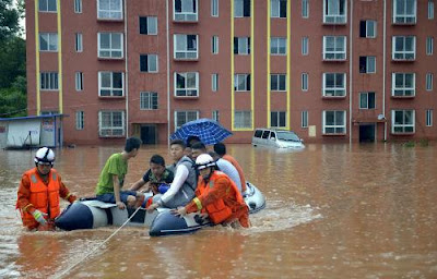 SEVERAS INUNDACIONES EN ESTE DE CHINA