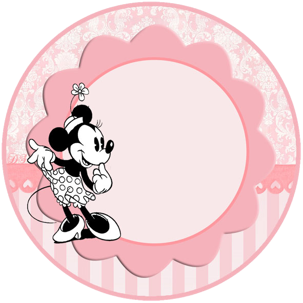 Topper o Etiquetas Imprimir Gratis de Minnie Vintage. 