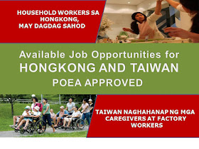 POEA APPROVED JOBS FOR HONGKONG AND TAIWAN