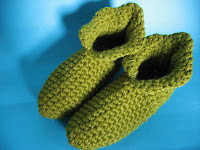 green pixie crochet fairy slippers