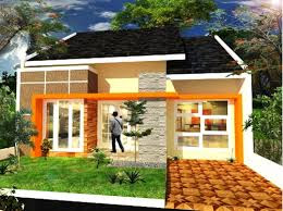 Desain Terbaru Kombinasi Warna Cat Orange Rumah Minimalis Tampilan stylish dan modern 2