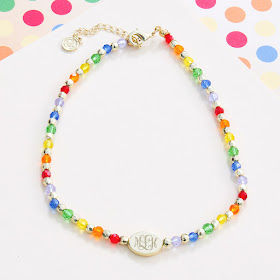 colorful monogram choker necklace