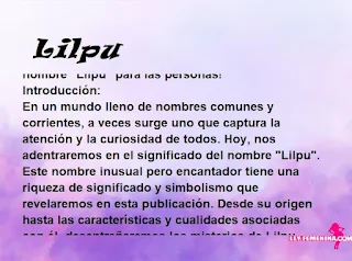 significado del nombre Lilpu