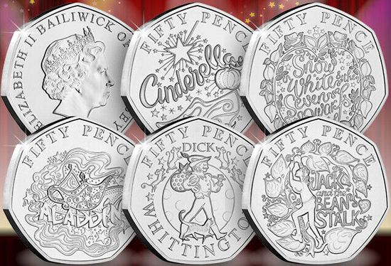 Guernsey 50 pence 2019 - Christmas pantomime set