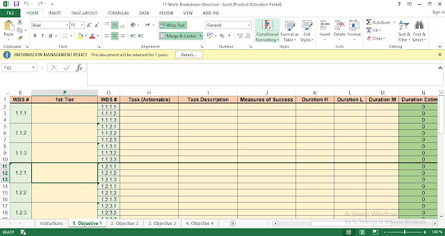 Download Free Work Breakdown Structure Template in Excel