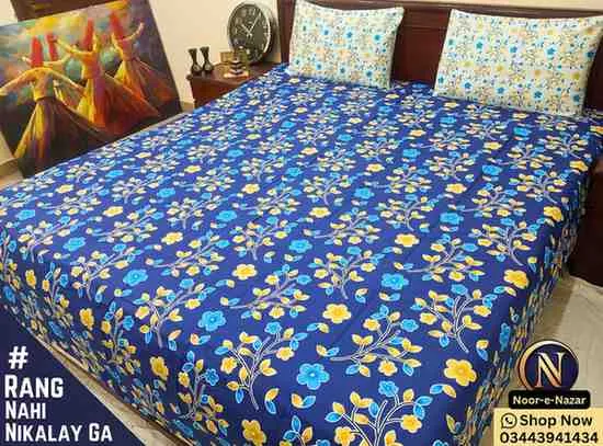 Buy Pure Cotton King Size Bed Sheets Online in Pakistan | D31