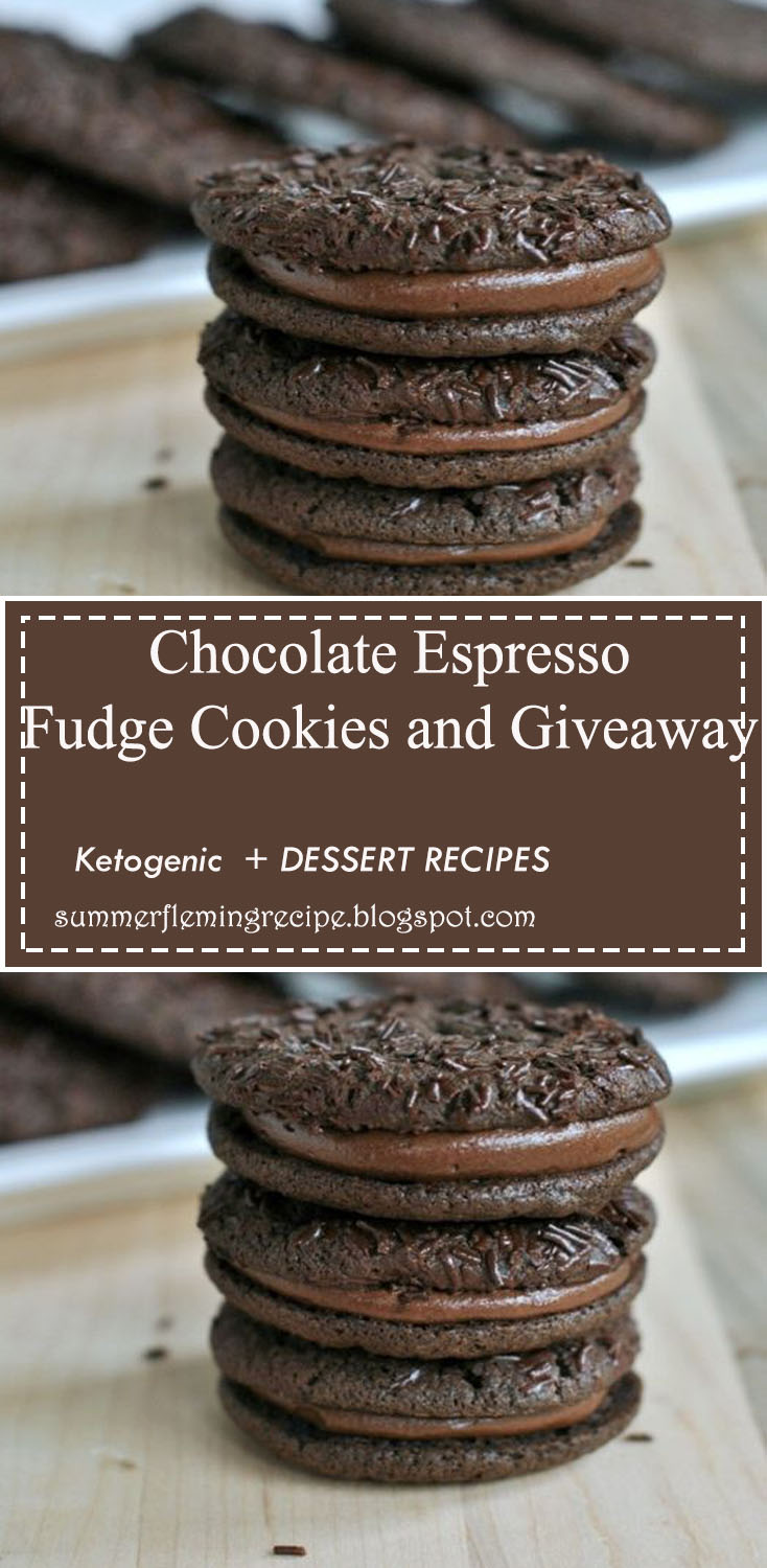 Chocolate Espresso Fudge Cookies: perfect, fudgy sandwich cookies with a hint of espresso!