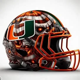 Miami (FL) Hurricanes Halloween Concept Helmets