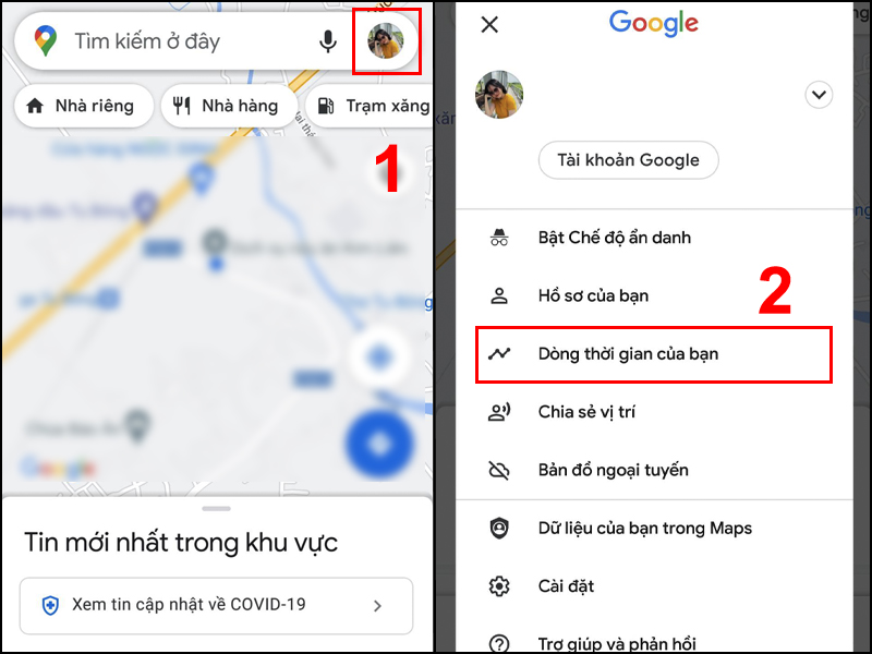 Truy cập vào Dòng thời gian của bạn