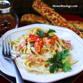 Crawfish Fettuccine @ menumusings.com