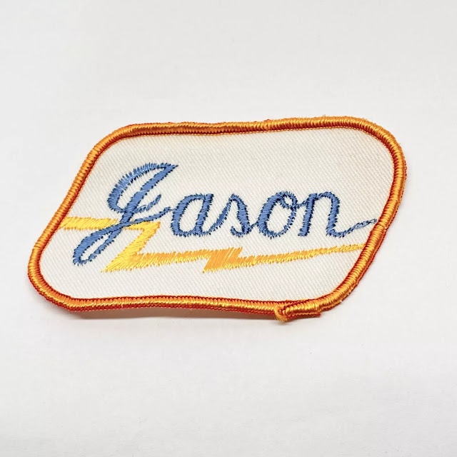 Vintage Name Jason Embroidered Sew-on Work Shirt Uniform 3.5x2 Mix Colors Choose