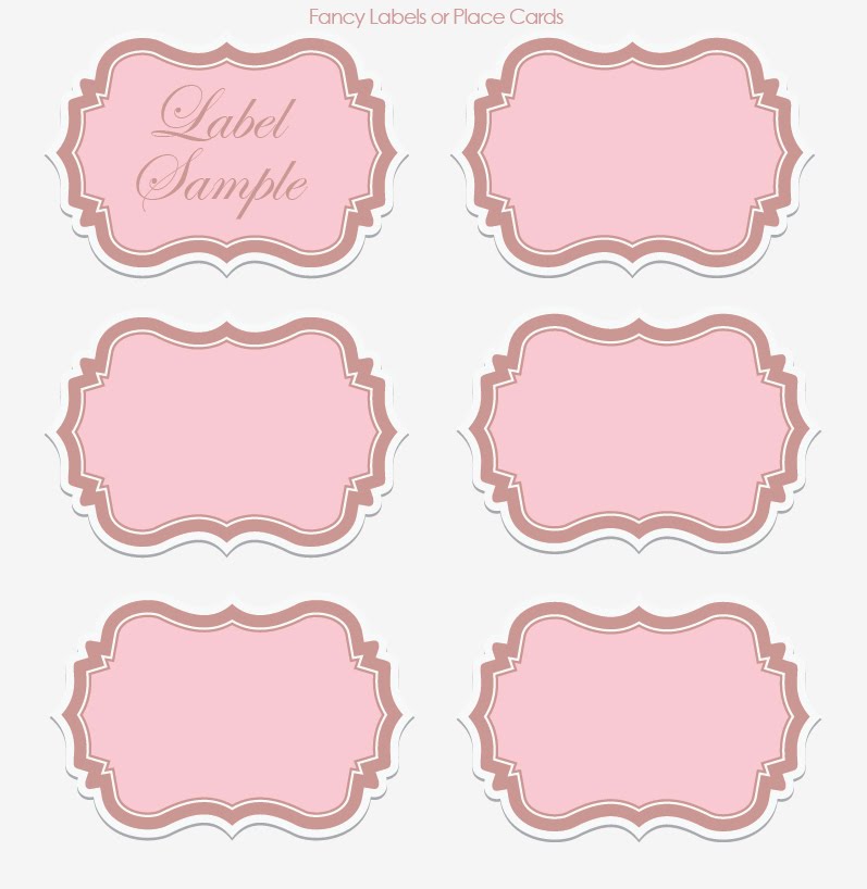 Fancy labels place cards Cupcake toppers tags