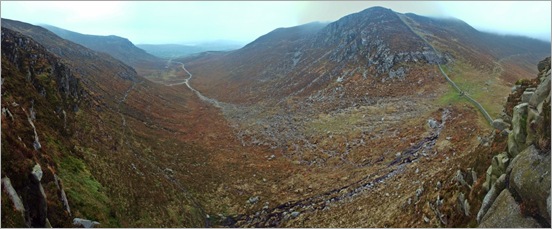 Hares Gap, Looking down the Trassey Track     