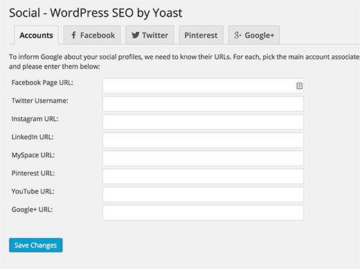 Social- WordPress SEO by Yoast