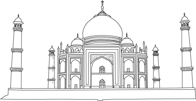 Gambar Mewarnai Masjid Terbaru  gambarcoloring