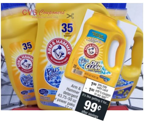 CVS Deal on Arm & Hammer Power Paks $0.99 84-810