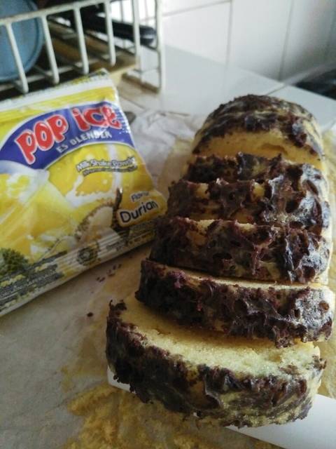 Bolu Durian Pop Ice by @tin_tientien - Resep Aneka Kue Enak