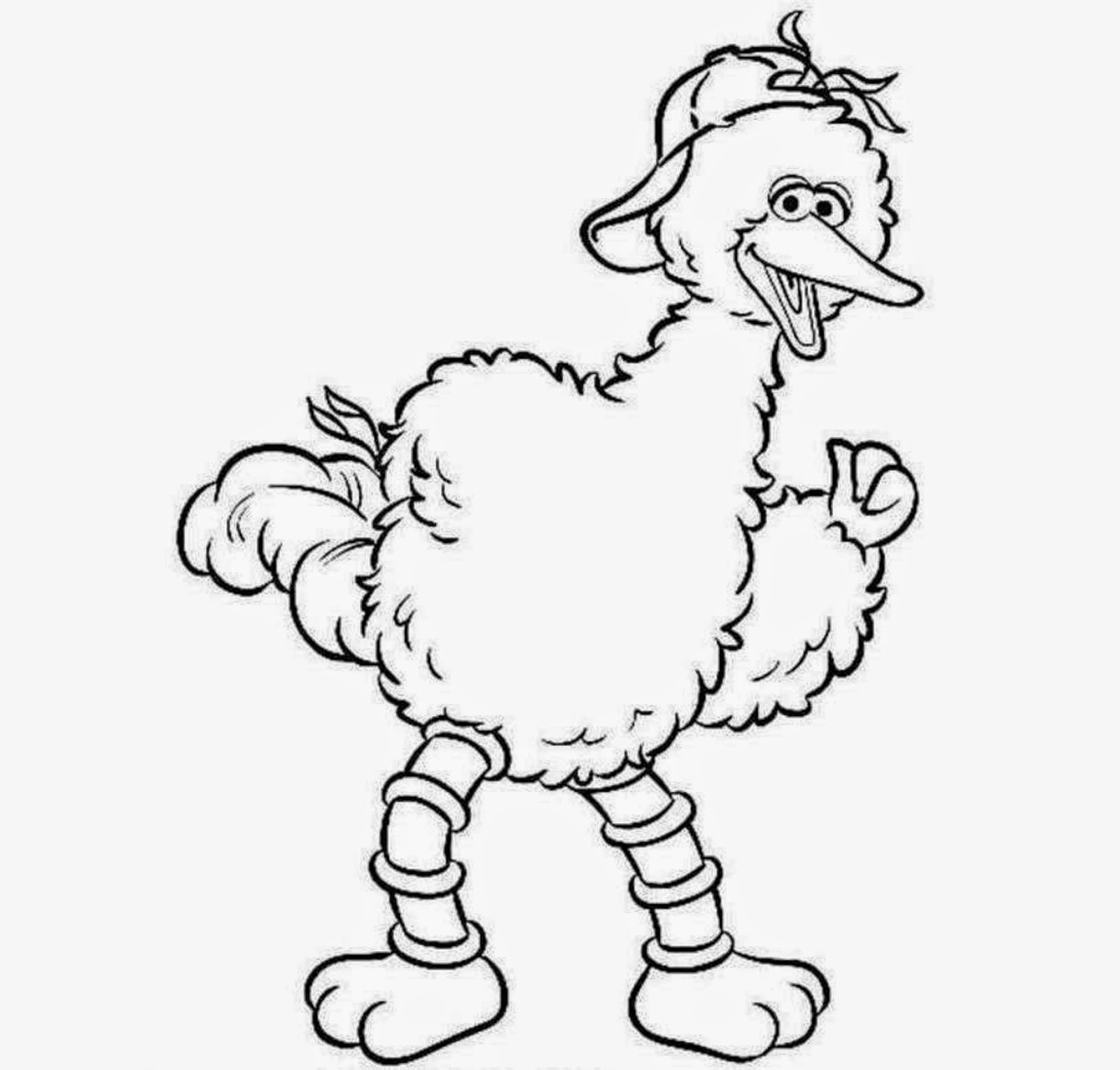 Big Bird For Kid Coloring Drawing Free wallpaper