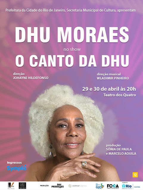 Cartaz alusivo ao show "O Canto da Dhu" com Dhu Moraes.