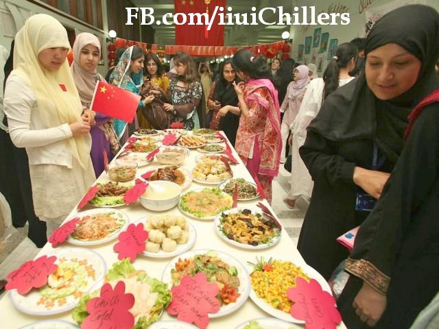 iiui girls participating on cultural week stalls