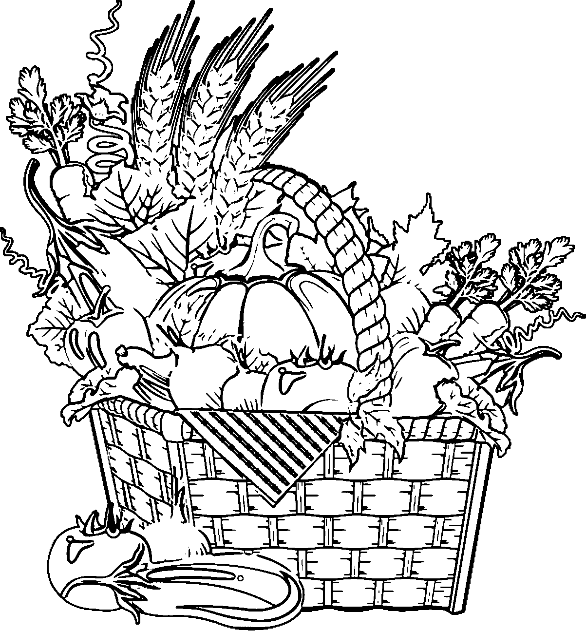 Download Free Coloring Pages of Vegetable Gardens