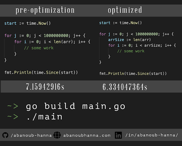 never re-calculate the length of array before each iteration of a for loop