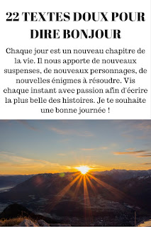 message pour dire bonjour/bonne journée