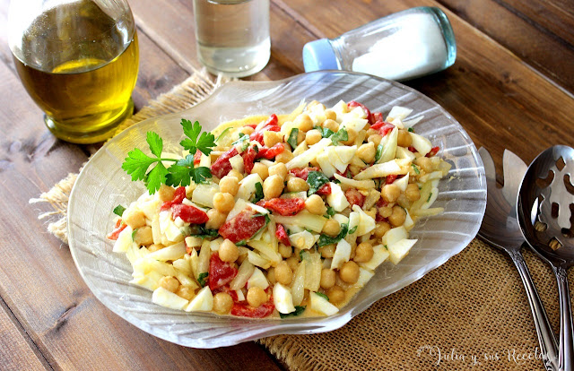 Garbanzos en vinagreta. Julia y sus recetas