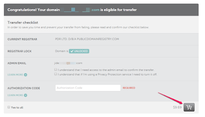 namecheap domain transfer authorization code