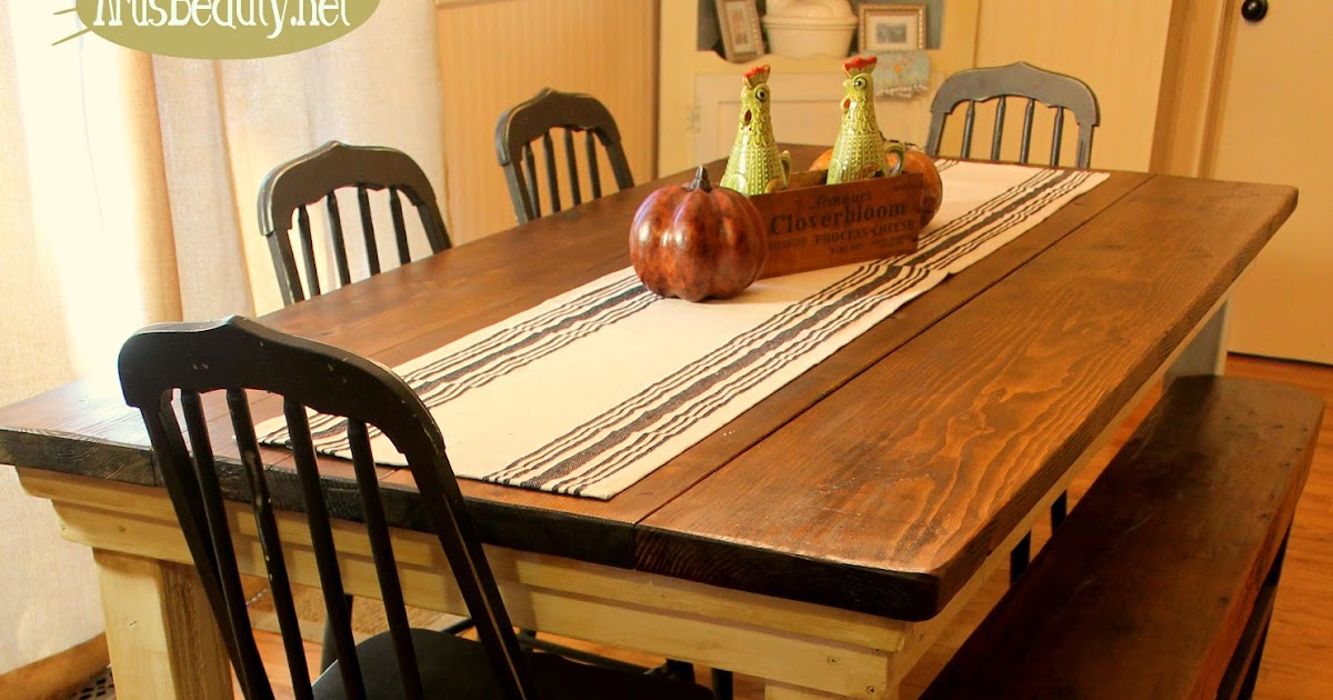 ART IS BEAUTY: How to build your own FarmHouse Table for under $100