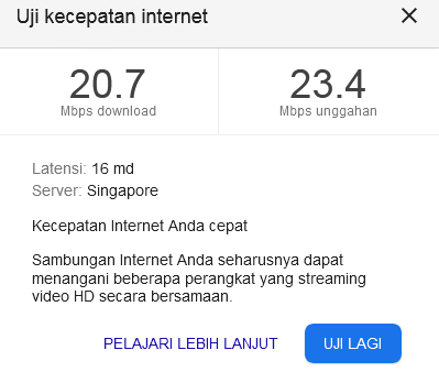 kecepatan internet