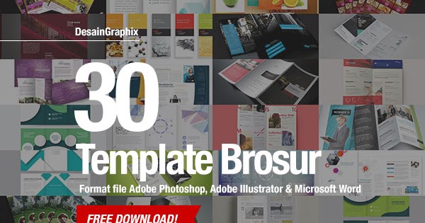 30 Template Desain  Brosur  Free Download  Format Photoshop 