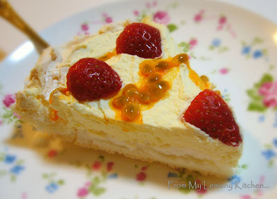 Strawberry, Passionfruit Pavlova