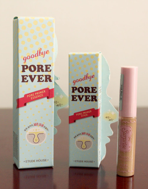 Etude House Goodbye Pore Ever Pore Primer Stick and Pore Primer Essence Surprise Essence Concealer