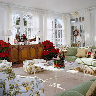 white room with red flowers Marry Christmas Living Room Ideas
