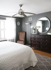 Before & After Grey Metallic Bedroom Makeover