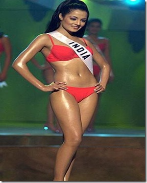 Celina Jaitley During Bikini Round Of Miss Universe-