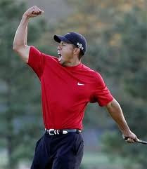 Tiger Woods impressions Golf Hole in One