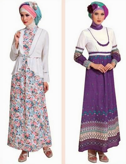 20 Contoh Desain Baju Muslim Gamis Brokat Terbaru 2017