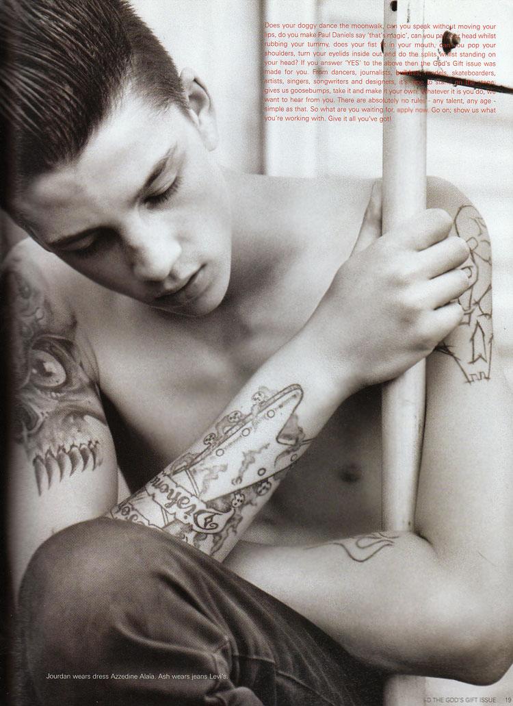  his tattoos give him a 'bad boy' appeal!